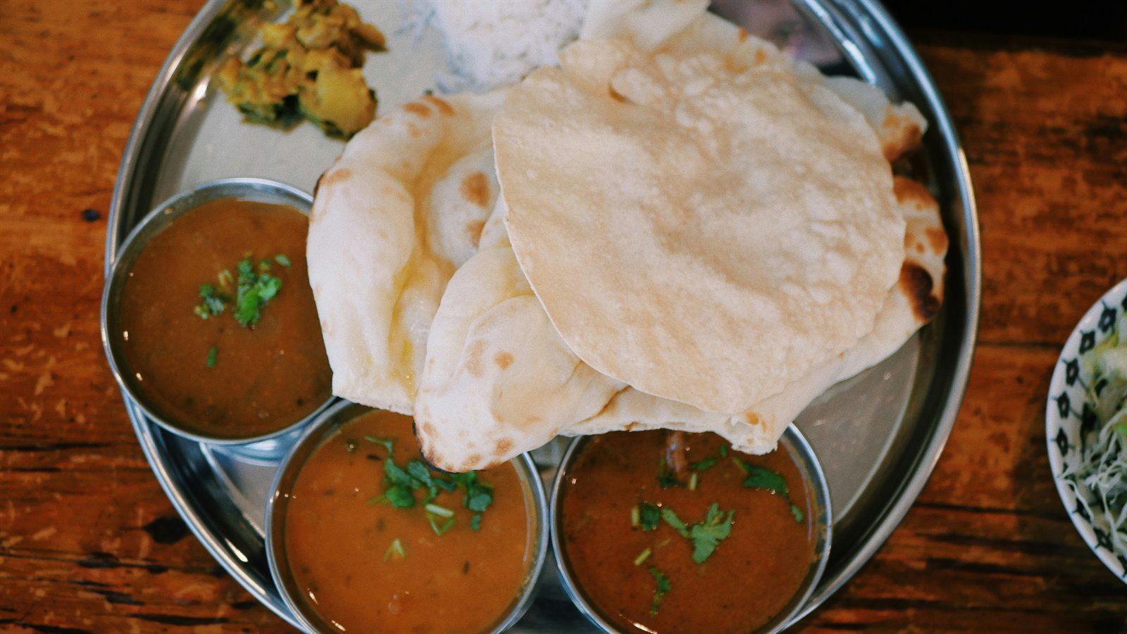 Indian curries and naan