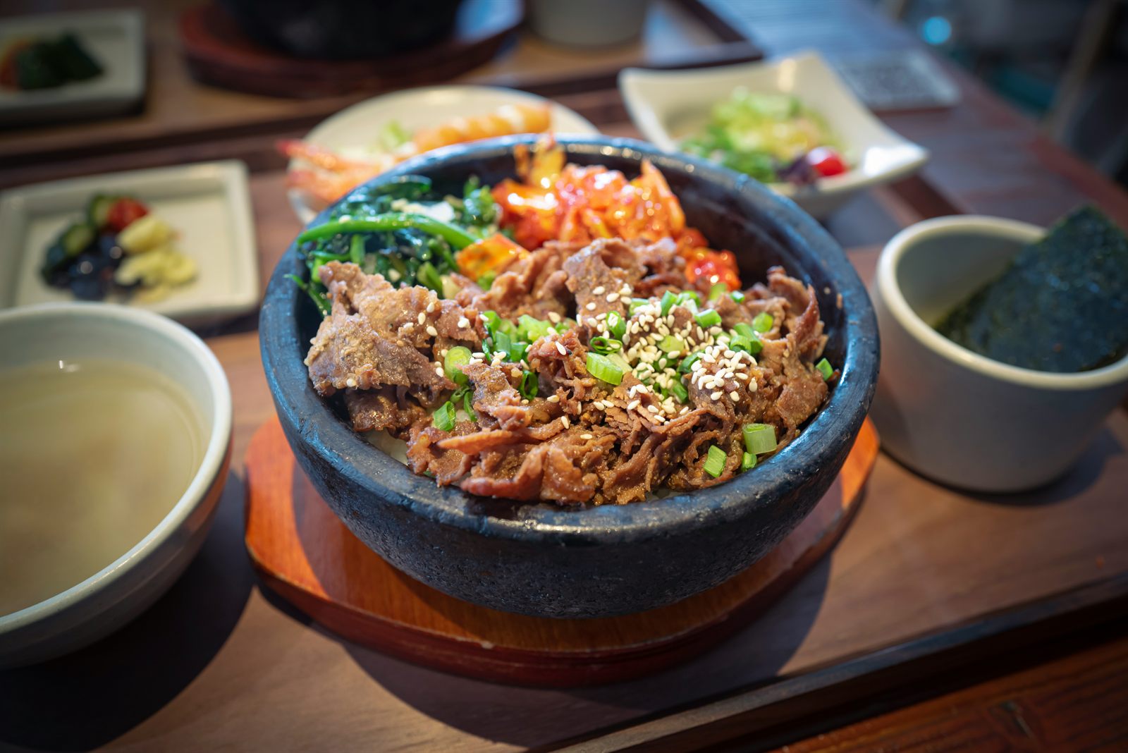 Korean bulgogi stone bowl